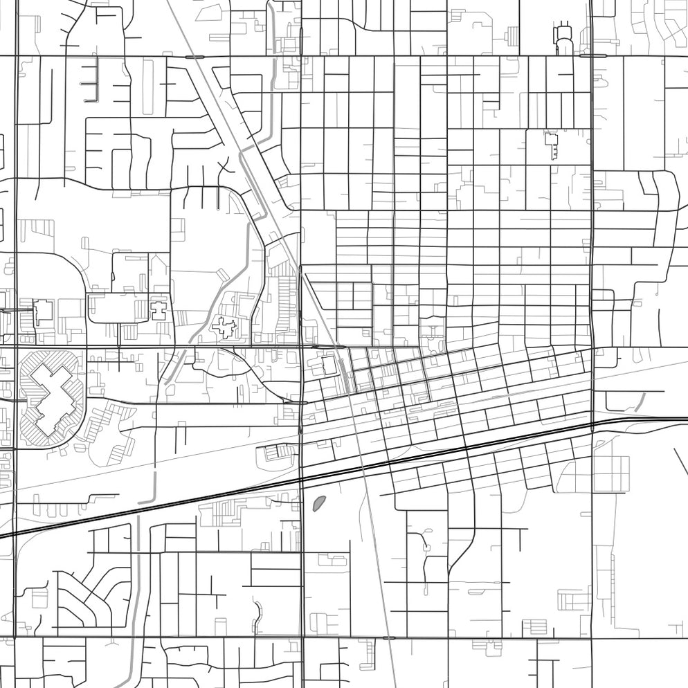 Hanford - California Map Print in Classic — JACE Maps