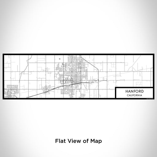 Flat View of Map Custom Hanford California Map Enamel Mug in Classic