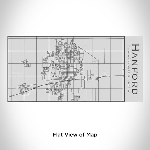 Rendered View of Hanford California Map Engraving on 17oz Stainless Steel Insulated Cola Bottle