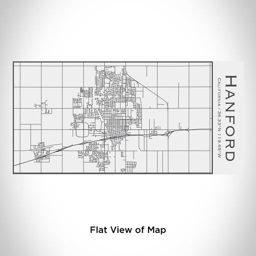 Rendered View of Hanford California Map Engraving on 17oz Stainless Steel Insulated Cola Bottle in White