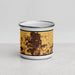Front View Custom Hanford California Map Enamel Mug in Ember