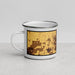 Left View Custom Hanford California Map Enamel Mug in Ember