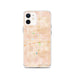 Custom iPhone 12 Hanford California Map Phone Case in Watercolor