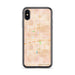 Custom iPhone X/XS Hanford California Map Phone Case in Watercolor
