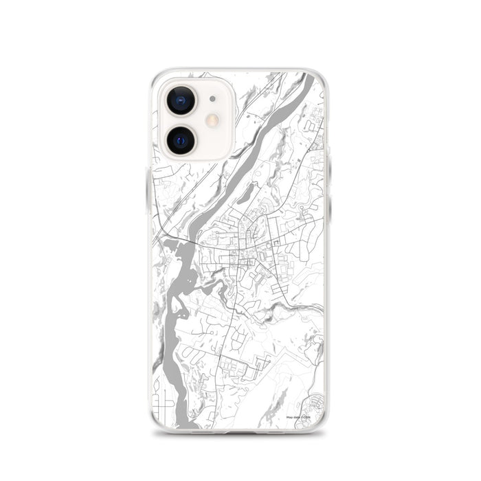 Custom Hanover New Hampshire Map iPhone 12 Phone Case in Classic
