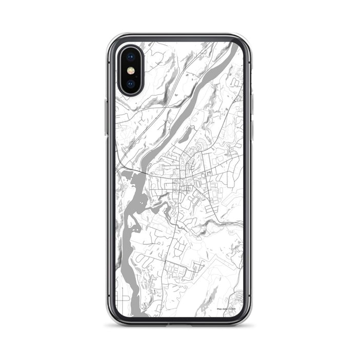 Custom Hanover New Hampshire Map Phone Case in Classic