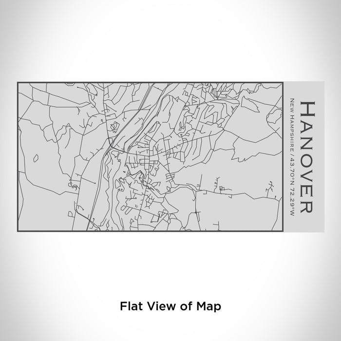 Rendered View of Hanover New Hampshire Map Engraving on 17oz Stainless Steel Insulated Cola Bottle