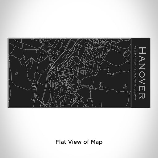 Rendered View of Hanover New Hampshire Map Engraving on 17oz Stainless Steel Insulated Cola Bottle in Black