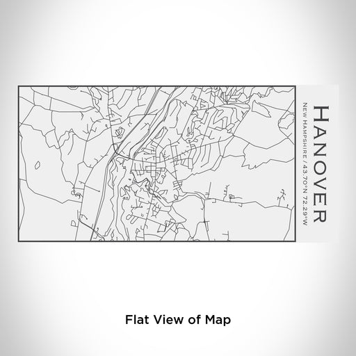 Rendered View of Hanover New Hampshire Map Engraving on 17oz Stainless Steel Insulated Cola Bottle in White