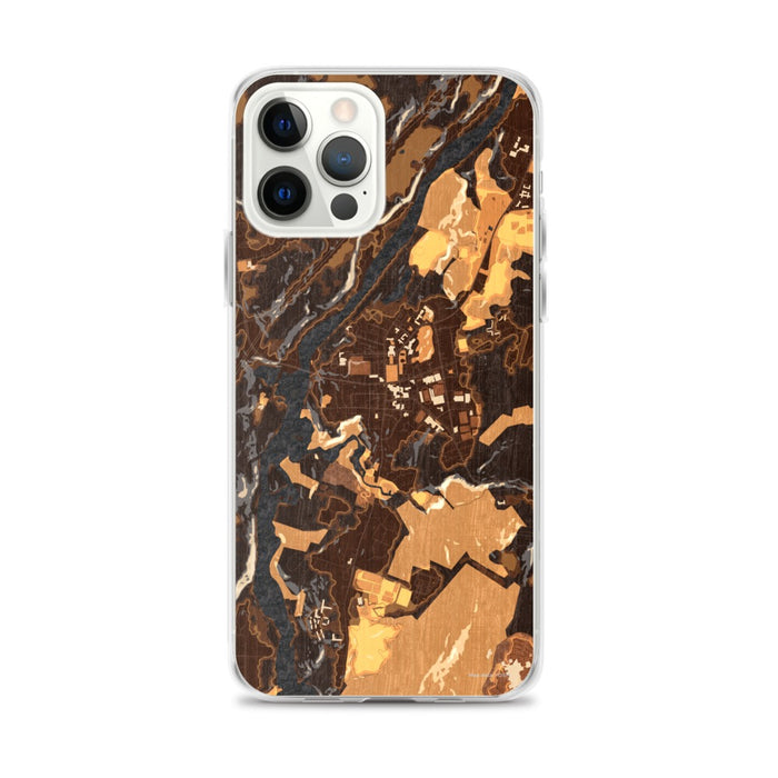 Custom Hanover New Hampshire Map iPhone 12 Pro Max Phone Case in Ember