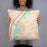 Person holding 18x18 Custom Hanover New Hampshire Map Throw Pillow in Watercolor