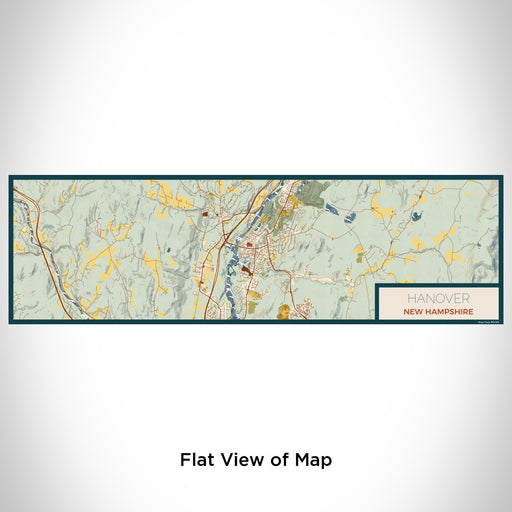 Flat View of Map Custom Hanover New Hampshire Map Enamel Mug in Woodblock