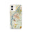 Custom Hanover New Hampshire Map iPhone 12 Phone Case in Woodblock