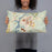 Person holding 20x12 Custom Hanover New Hampshire Map Throw Pillow in Woodblock