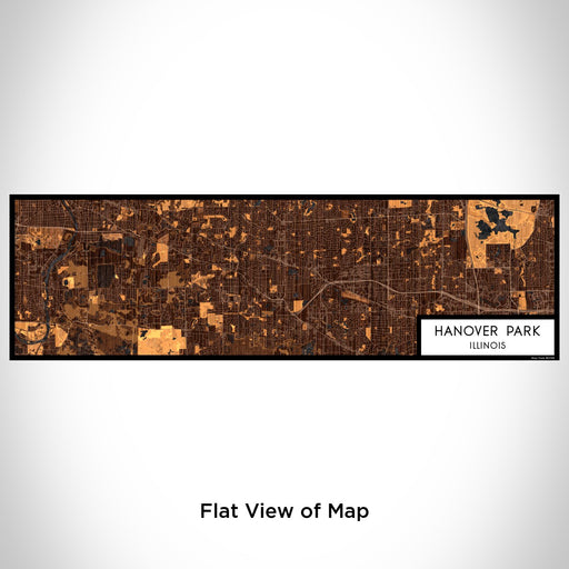 Flat View of Map Custom Hanover Park Illinois Map Enamel Mug in Ember