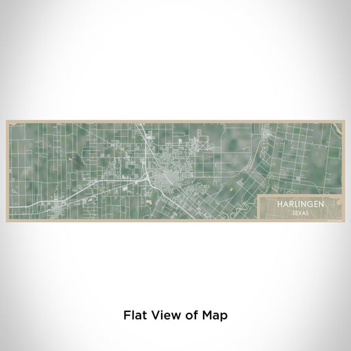 Flat View of Map Custom Harlingen Texas Map Enamel Mug in Afternoon