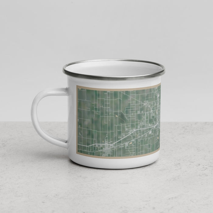 Left View Custom Harlingen Texas Map Enamel Mug in Afternoon