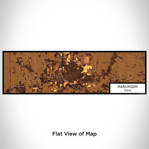 Flat View of Map Custom Harlingen Texas Map Enamel Mug in Ember