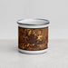 Front View Custom Harlingen Texas Map Enamel Mug in Ember