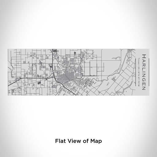 Rendered View of Harlingen Texas Map Engraving on 10oz Stainless Steel Insulated Cup with Sipping Lid