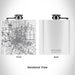 Rendered View of Harlingen Texas Map Engraving on 6oz Stainless Steel Flask in White