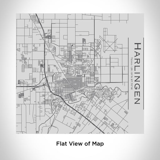 Rendered View of Harlingen Texas Map Engraving on 17oz Stainless Steel Insulated Tumbler