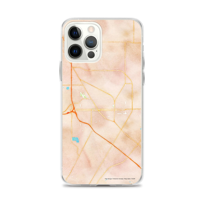 Custom Harlingen Texas Map iPhone 12 Pro Max Phone Case in Watercolor