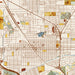 Harlingen Texas Map Print in Woodblock Style Zoomed In Close Up Showing Details