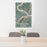 24x36 Harpers Ferry West Virginia Map Print Portrait Orientation in Afternoon Style Behind 2 Chairs Table and Potted Plant