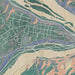 Harpers Ferry West Virginia Map Print in Afternoon Style Zoomed In Close Up Showing Details