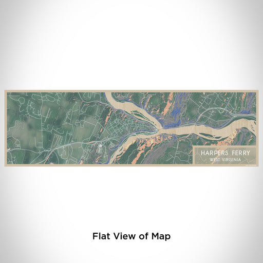 Flat View of Map Custom Harpers Ferry West Virginia Map Enamel Mug in Afternoon