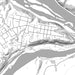 Harpers Ferry West Virginia Map Print in Classic Style Zoomed In Close Up Showing Details