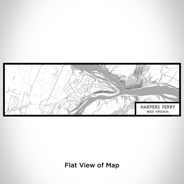 Flat View of Map Custom Harpers Ferry West Virginia Map Enamel Mug in Classic