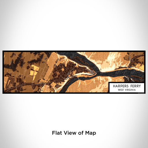 Flat View of Map Custom Harpers Ferry West Virginia Map Enamel Mug in Ember