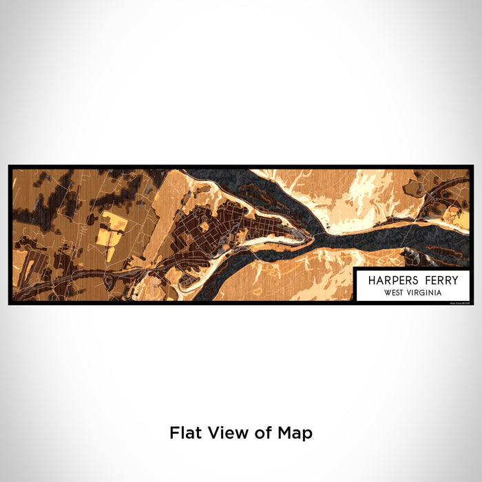 Flat View of Map Custom Harpers Ferry West Virginia Map Enamel Mug in Ember