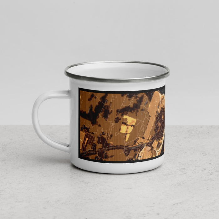 Left View Custom Harpers Ferry West Virginia Map Enamel Mug in Ember