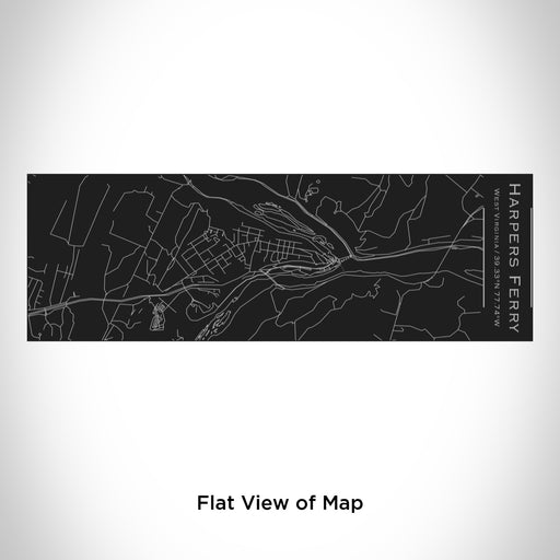 Rendered View of Harpers Ferry West Virginia Map Engraving on 10oz Stainless Steel Insulated Cup with Sliding Lid in Black
