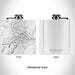 Rendered View of Harpers Ferry West Virginia Map Engraving on 6oz Stainless Steel Flask in White
