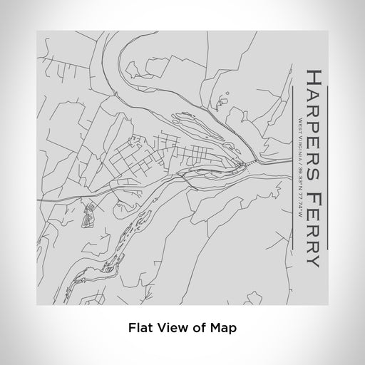 Rendered View of Harpers Ferry West Virginia Map Engraving on 17oz Stainless Steel Insulated Tumbler