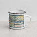 Right View Custom Harpers Ferry West Virginia Map Enamel Mug in Woodblock