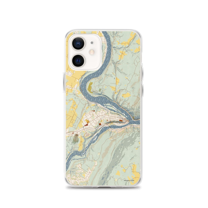Custom iPhone 12 Harpers Ferry West Virginia Map Phone Case in Woodblock