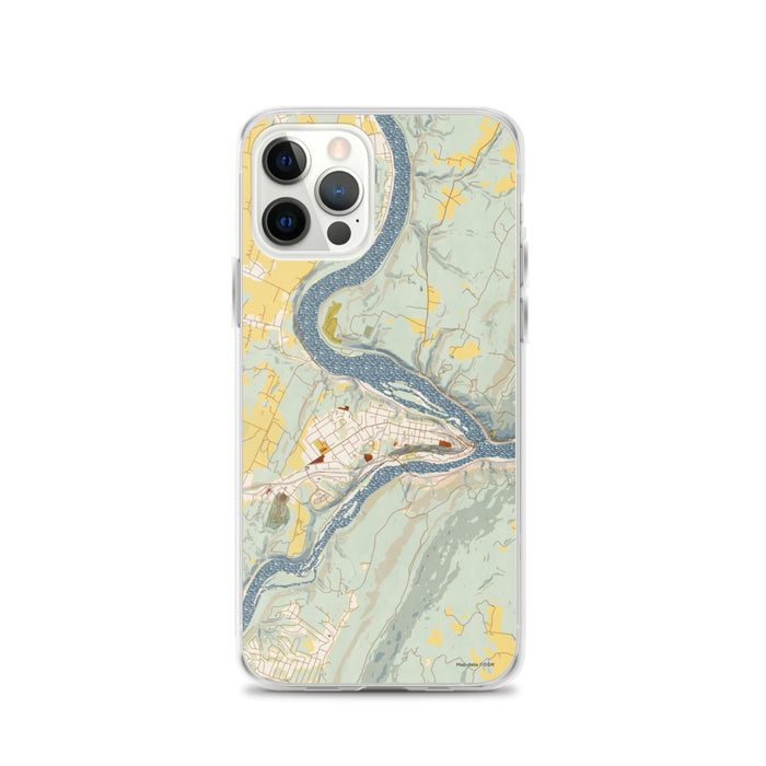 Custom iPhone 12 Pro Harpers Ferry West Virginia Map Phone Case in Woodblock