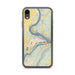 Custom iPhone XR Harpers Ferry West Virginia Map Phone Case in Woodblock