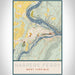 Harpers Ferry West Virginia Map Print Portrait Orientation in Woodblock Style With Shaded Background