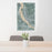24x36 Harrisburg Pennsylvania Map Print Portrait Orientation in Afternoon Style Behind 2 Chairs Table and Potted Plant