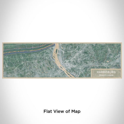 Flat View of Map Custom Harrisburg Pennsylvania Map Enamel Mug in Afternoon