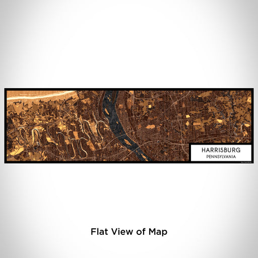 Flat View of Map Custom Harrisburg Pennsylvania Map Enamel Mug in Ember