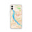 Custom iPhone 11 Harrisburg Pennsylvania Map Phone Case in Watercolor