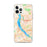 Custom iPhone 12 Pro Max Harrisburg Pennsylvania Map Phone Case in Watercolor