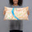 Person holding 20x12 Custom Harrisburg Pennsylvania Map Throw Pillow in Watercolor